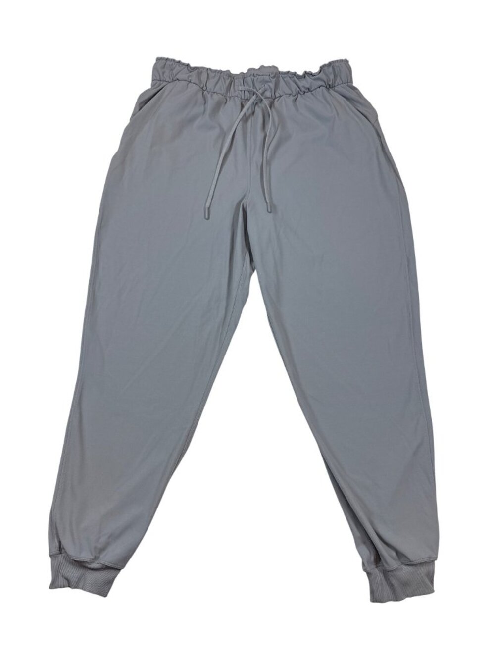 Lululemon Gray Joggers Size 14 Drawstring Waistband Ribbed Cuffs (J693)